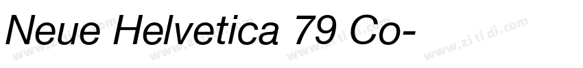 Neue Helvetica 79 Co字体转换